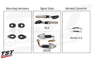 TST �e�B�[�G�X�e�B�[ LED�t�����g�E�C���J�[�}�E���g�t���Z�b�g GROM [�O����] 13-18 MSX125 HONDA �z���_ �E�C���J�[ ���Η� �d���n