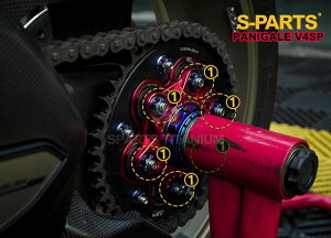 S-PARTS �G�X�p�[�c ���A�X�v���P�b�g�}�E���g�p�`�^���i�b�g�Z�b�g STREETFIGHTER V2 V4 S SP SP2 PANIGALE DUCATI �h�D�J�e�B �X�v���P�b�g�{���g�E�i�b�g �쓮�n �J���[�F�`�^��