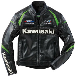 Kawasaki カワサキ カワサキ×elf エボルツィオーネPUレザージャケット ウインタージャケット ジャケット アパレル