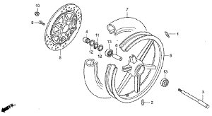 HRC �G�C�`�A�[���V�[ BOLT�CBRK DISK 6X17 NSF250R HONDA �z���_ ���[�^�[�{���g �u���[�L