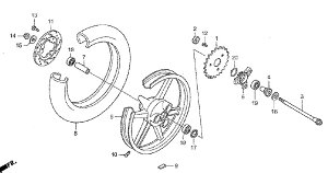 HRC �G�C�`�A�[���V�[ COLLAR�CRR WHEEL SIDE NSF250R HONDA �z���_ �J���[�E�X�y�[�T�[�E�V�� �O��