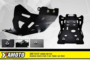 Yamoto Thailand:g ^Ch Crankcase guard Skid plate WR155 4mm. Black WR155R YAMAHA }n NNP[XJo[ GWp[c GW ^CvFFit With Decorative Pipe