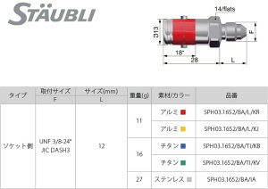 STAUBLI �X�g�[�u�� �u���[�L���C���N�C�b�N�R�l�N�^�[ SPH03 �\�P�b�g ���̑��u���[�L�p�[�c �u���[�L