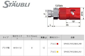 STAUBLI �X�g�[�u�� �u���[�L���C���N�C�b�N�R�l�N�^�[ SPH03 �v���O ���̑��u���[�L�p�[�c �u���[�L