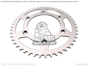 CMS �V�[�G���G�X (41201-KZ3-J40) SPROCKET�CFINAL(DR CR500R 2000 Y AUSTRALIA EUROPEAN DIRECT SALES / CMF USA 2001 1 HONDA �z���_ �h���u���X�v���P�b�g�E���A�X�v���P�b�g �쓮�n
