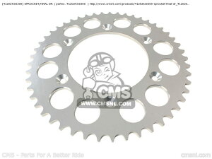 CMS �V�[�G���G�X (41201-KZ3-J40) SPROCKET�CFINAL DR CR500R 2000 Y AUSTRALIA EUROPEAN DIRECT SALES / CMF USA 2001 1 HONDA �z���_ �h���u���X�v���P�b�g�E���A�X�v���P�b�g �쓮�n