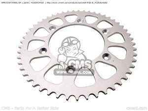 CMS �V�[�G���G�X (41201-MEY-000) SPROCKET�CFINAL DR CR125R Y AUSTRALIA CANADA / CMF EUROPEAN DIRECT SALES NETHERLANDSCMF USA 1 2 3 5 6 7 CR250R 2001 2004 4 ELSINORE 2000 CRF250R HONDA �z���_ �h���u���X�v���P�b�g�E���A�X�v���P�b
