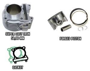 BRT �r�[�A�[���e�B�[ Cast Iron Cylinder Block Set Mio Carburetor Sporty Smile Soul YAMAHA ���}�n �{�A�A�b�v�L�b�g �G���W���p�[�c �G���W��
