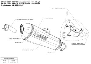 AKRAPOVIC AN|rb` yyAp[czP-HSB13R1 carbon fiber K1300R K1300S BMW }t[K[hEq[gK[h }t[