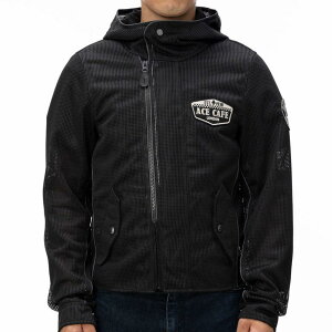 ACE CAFE LONDON G[XJtFh W2 Hooded See-through Mesh Jacket [W2t[fbh V[X[bVWPbg] bVWPbg WPbg Ap