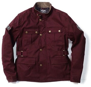 ACE CAFE LONDON エースカフェロンドン ヒストリック ストレッチコットン ミドルジャケット(バーガンディ) オールシーズンジャケット ジャケット アパレル