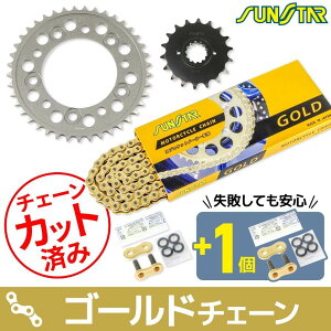 SUNSTAR �T���X�^�[ �`�F�[�����X�v���P�b�g 3�_�Z�b�g CB1300 SUPER FOUR HONDA �z���_ �X�v���P�b�g�E�`�F�[���Z�b�g �쓮�n �`�F�[���J���[�F�S�[���h(�`�F�[���i�ԁFSS530SKC-116GD)