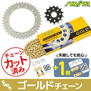 SUNSTAR �T���X�^�[ �`�F�[�����X�v���P�b�g 3�_�Z�b�g D-TRACKER X 250SB KAWASAKI �J���T�L SUZUKI �X�Y�L �X�v���P�b�g�E�`�F�[���Z�b�g �쓮�n �`�F�[���J���[�F�S�[���h(�`�F�[���i�ԁFSS520SKC-104GD)