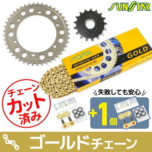 SUNSTAR �T���X�^�[ �`�F�[�����X�v���P�b�g 3�_�Z�b�g GPZ1100 KAWASAKI �J���T�L �X�v���P�b�g�E�`�F�[���Z�b�g �쓮�n �`�F�[���J���[�F�S�[���h(�`�F�[���i�ԁFSS530SKC-112GD)