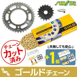SUNSTAR �T���X�^�[ �`�F�[�����X�v���P�b�g 3�_�Z�b�g Z-1 Z900 KAWASAKI �J���T�L �X�v���P�b�g�E�`�F�[���Z�b�g �쓮�n �`�F�[���J���[�F�S�[���h(�`�F�[���i�ԁFSS530SKC-110GD)