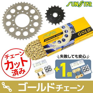 SUNSTAR �T���X�^�[ �`�F�[�����X�v���P�b�g 3�_�Z�b�g Z1000H KAWASAKI �J���T�L �X�v���P�b�g�E�`�F�[���Z�b�g �쓮�n �`�F�[���J���[�F�S�[���h(�`�F�[���i�ԁFSS525SKC-114GD)