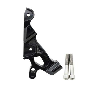 REVOLUTION ���{�����[�V���� Front Brake Caliper Bracket Racing Disc 300mm FORZA-300 FORZA-350 NEW Black FORZA300 FORZA350 HONDA �z���_ �L�����p�[�T�|�[�g�E�u���P�b�g �u���[�L TYPE�FFor Brembo 4P M4 (100 mm)
