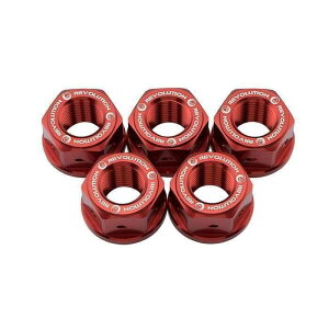 REVOLUTION ���{�����[�V���� Driven Sprocket Nut M12 x 1.25 CB-650 F R CBR-650 (5pcs/pack) CB650 CBR650 MONKEY125 MSX125 HONDA �z���_ �X�v���P�b�g�{���g�E�i�b�g �쓮�n COLOR�FRed