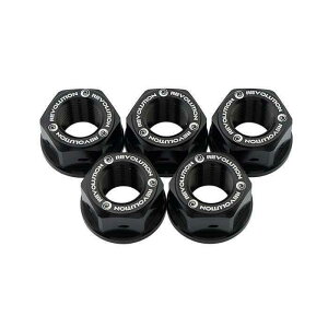 REVOLUTION ���{�����[�V���� Driven Sprocket Nut M12 x 1.25 CB-650 F R CBR-650 (5pcs/pack) CB650 CBR650 MONKEY125 MSX125 HONDA �z���_ �X�v���P�b�g�{���g�E�i�b�g �쓮�n COLOR�FBlack