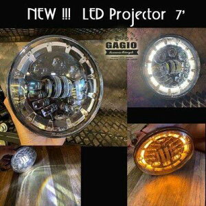 GAGIO MOTOR PARTS �K�W�I���[�^�[�p�[�c 7-inch butterfly LED headlight 2-color dimming light. �w�b�h���C�g ���Η� �d���n