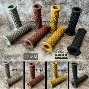 GAGIO MOTOR PARTS �K�W�I���[�^�[�p�[�c Hand grips with diamond pattern open end diameter 22mm �O���b�v �n���h��