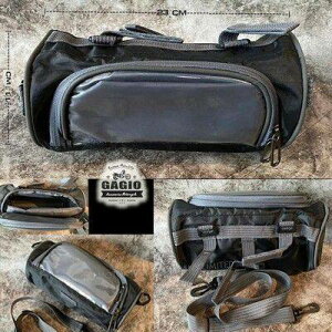 GAGIO MOTOR PARTS �K�W�I���[�^�[�p�[�c Brown saddle bag - Cylindrical ���̑��o�b�O�E�|�[�` �o�b�O