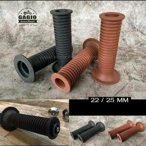 GAGIO MOTOR PARTS �K�W�I���[�^�[�p�[�c 25mm Black Handlebar sleeve cross pattern open end �O���b�v �n���h��