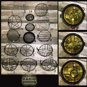 GAGIO MOTOR PARTS �K�W�I���[�^�[�p�[�c Head light cover 6 - Circle center style (No.3) �w�b�h���C�g�K�[�h �O��