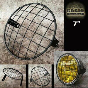 GAGIO MOTOR PARTS �K�W�I���[�^�[�p�[�c Head light cover 7 - Table style Black �w�b�h���C�g�K�[�h �O��