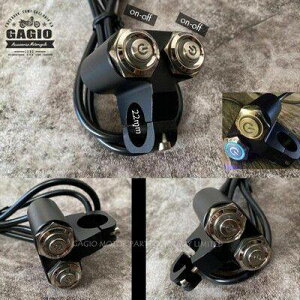 GAGIO MOTOR PARTS �K�W�I���[�^�[�p�[�c Switch on - off steel handlebar size 22 mm double head E ���̑��X�C�b�` �X�C�b�`�E�n�[�l�X�֌W �d���n