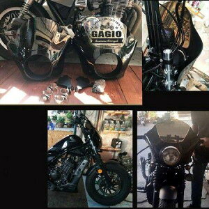 GAGIO MOTOR PARTS �K�W�I���[�^�[�p�[�c Head fairings windshield with fork bracket �r�L�j�J�E�� �J�E���֘A �O��