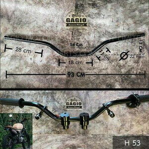 GAGIO MOTOR PARTS �K�W�I���[�^�[�p�[�c Mid Handlebar shape size 22 mm. �n���h���o�[ �n���h��