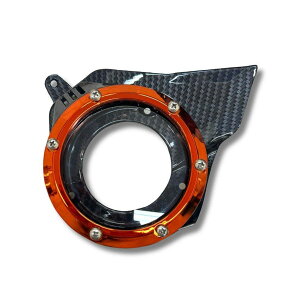 Achi Motorbike �A�`���[�^�[�o�C�N FAN COVER HONDA GIORNO+ 125 �z���_ �N�����N�P�[�X�J�o�[ �G���W���p�[�c �G���W�� COLOR�FCarbon Film-Orange Ring