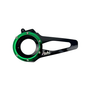 Achi Motorbike �A�`���[�^�[�o�C�N FAN COVER HONDA LEAD125 4-VALVE ENGINE LEAD 125 �z���_ �N�����N�P�[�X�J�o�[ �G���W���p�[�c �G���W�� COLOR�FGloss Black - Green Ring