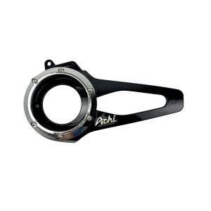 Achi Motorbike �A�`���[�^�[�o�C�N FAN COVER HONDA LEAD125 4-VALVE ENGINE LEAD 125 �z���_ �N�����N�P�[�X�J�o�[ �G���W���p�[�c �G���W�� COLOR�FMatte Black - Silver Ring