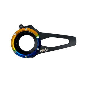 Achi Motorbike �A�`���[�^�[�o�C�N FAN COVER HONDA LEAD125 4-VALVE ENGINE LEAD 125 �z���_ �N�����N�P�[�X�J�o�[ �G���W���p�[�c �G���W�� COLOR�FMatte Black - Rainbow Ring