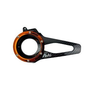 Achi Motorbike �A�`���[�^�[�o�C�N FAN COVER HONDA LEAD125 4-VALVE ENGINE LEAD 125 �z���_ �N�����N�P�[�X�J�o�[ �G���W���p�[�c �G���W�� COLOR�FCarbon Film - Orange Ring