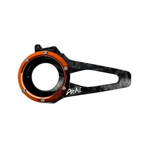 Achi Motorbike �A�`���[�^�[�o�C�N FAN COVER HONDA LEAD125 4-VALVE ENGINE LEAD 125 �z���_ �N�����N�P�[�X�J�o�[ �G���W���p�[�c �G���W�� COLOR�FForged Carbon Film - Orange Ring