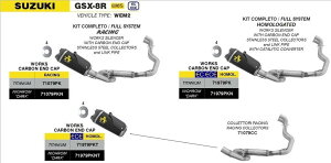 ARROW �A���[ Works silencer with carby end cap GSX-8R GSX-8S GSX-8TT GSX-8T SUZUKI �X�Y�L �X���b�v�I���}�t���[ �}�t���[ Silencer material�Ftitanium