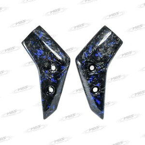 MOS ���X Forged Blue Foil Carbon Fiber Front Fender Side Cover AK 550 KYMCO �L���R �t�����g�t�F���_�[ �t�F���_�[�֘A �O��