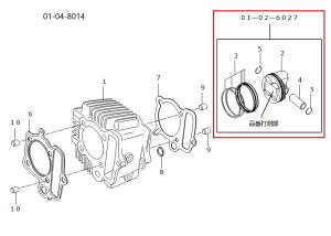 SP���� SP�^�P�K�� �y��C���i�z�X�[�p�[�w�b�h4V�{R 124cc�p�b���s�X�g���L�b�g �����L�[ �S���� CRF50F CRF70F XR50R���Z�p XR70R HONDA �z���_ �s�X�g�� �G���W���p�[�c �G���W��