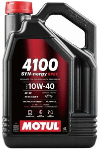 MOTUL ���`���[�� 4100 SYN-NERGY SPEC�y10W-40�z�y4L�z�y4�T�C�N���I�C���z 4�T�C�N���I�C�� �I�C��