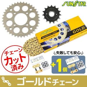 SUNSTAR �T���X�^�[ �`�F�[�����X�v���P�b�g 3�_�Z�b�g ESTRELLA CUSTOM LE RS KAWASAKI �J���T�L �X�v���P�b�g�E�`�F�[���Z�b�g �쓮�n �`�F�[���J���[�F�S�[���h(�`�F�[���i�ԁFSS520SKC-102GD)