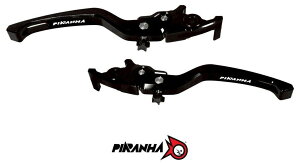 PIRANHA �s���j�A CNC Adjustable Brake Levers N-MAX 155 / New AEROX 2025 NMAX YAMAHA ���}�n �u���[�L���o�[ �n���h�����Ӄp�[�c �n���h��