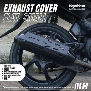Hayaidesu �n���C�f�X Exhaust Cover Flat Beat Genio Scoopy Vario 110 125 150 Fazzio Filano Mio J M3 Smile Soul GT HONDA �z���_ YAMAHA ���}�n �}�t���[�K�[�h�E�q�[�g�K�[�h �}�t���[