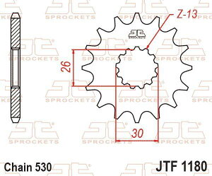 JT SPROCKETS JT�X�v���P�b�g JTF1180 (�X�`�[���t�����g�X�v���P�b�g) 1000 Daytona 750 DaytonaMK193 DaytonaMK293 Thunderbird Trident 900 Adventurer Super III Legend Deluxe TT Speed Triple Sprint FT Sport Trophy TRIUMPH �g���C�A���t 