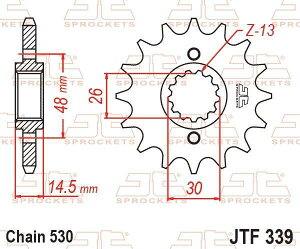 JT SPROCKETS JT�X�v���P�b�g JTF339 (�X�`�[���t�����g�X�v���P�b�g) CB750 KA�CKB SC Night Hawk CBX750 FE�CFG�CF2G RC17 VF700 F Interceptor VFR700 VFR750 FG�CFH VFR800 F1 2-9�CA�CB�CC�CD VTEC RC46 VTECRC46 X-B�CC�CD�CE�CF�CCro