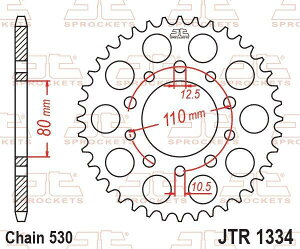 JT SPROCKETS JT�X�v���P�b�g JTR1334 (�X�`�[�����A�X�v���P�b�g) CBX400 F-F2 CBX550 FC�CF2�CF2C CBX750 FE�CFG�CF2G RC17 VFR700 F Interceptor VFR750 FG�CFH FJ�CFK RC24 HONDA �z���_ �h���u���X�v���P�b�g�E���A�X�v���P
