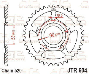 JT SPROCKETS JT�X�v���P�b�g JTR604 (�X�`�[�����A�X�v���P�b�g) 125 MX 1 MX/R SP/01 SP/02 CRM125 NSR125 R F2 GILERA �W���� HONDA �z���_ �h���u���X�v���P�b�g�E���A�X�v���P�b�g �쓮�n