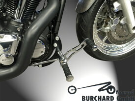MOTORRAD BURCHARD モトラッド バーチャード Forward Controls Kit 15cm forward ABE XV 1900 A Midnight Star YAMAHA ヤマハ Surface：Brackets Black dull - Levers Chrome / Footpeg and Lever Design：Ness Style Look milled Levers